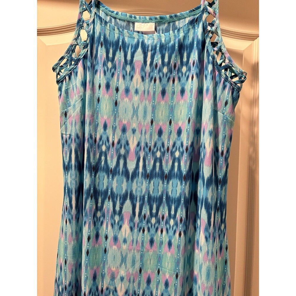 Women's Dotti Dress Size 10 Blue Tie Die Vibe Sleeveless Summer Vintage 90s Boho - Picture 9 of 14
